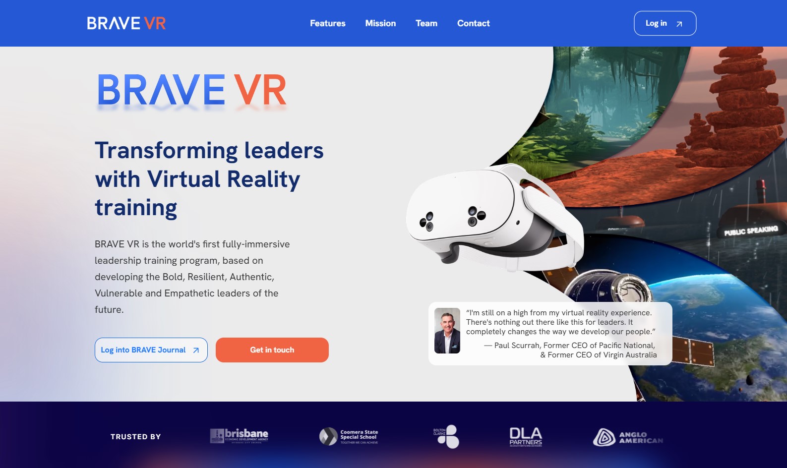 Brave VR - Web Development - Homepage