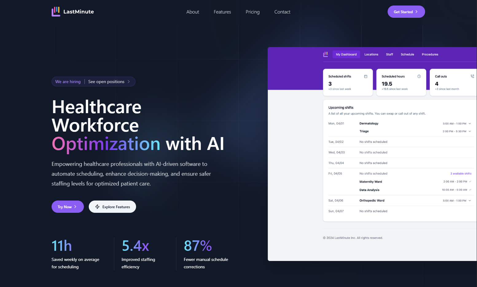 LastMinute - Web Development - Homepage